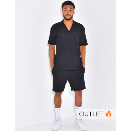 Ensemble ajouré short et chemise