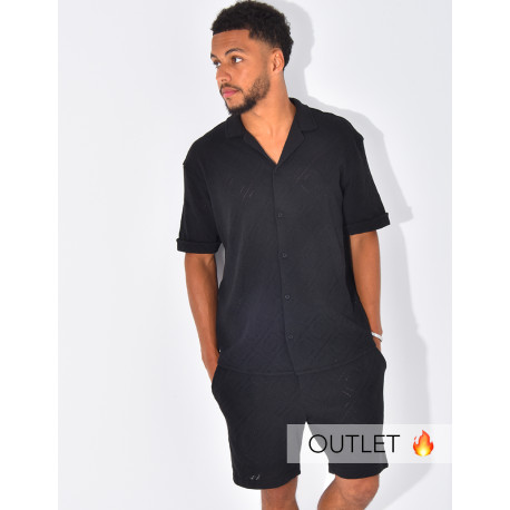 Ensemble ajouré short et chemise