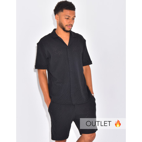 Ensemble ajouré short et chemise