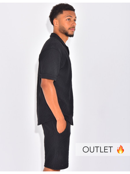 Ensemble ajouré short et chemise