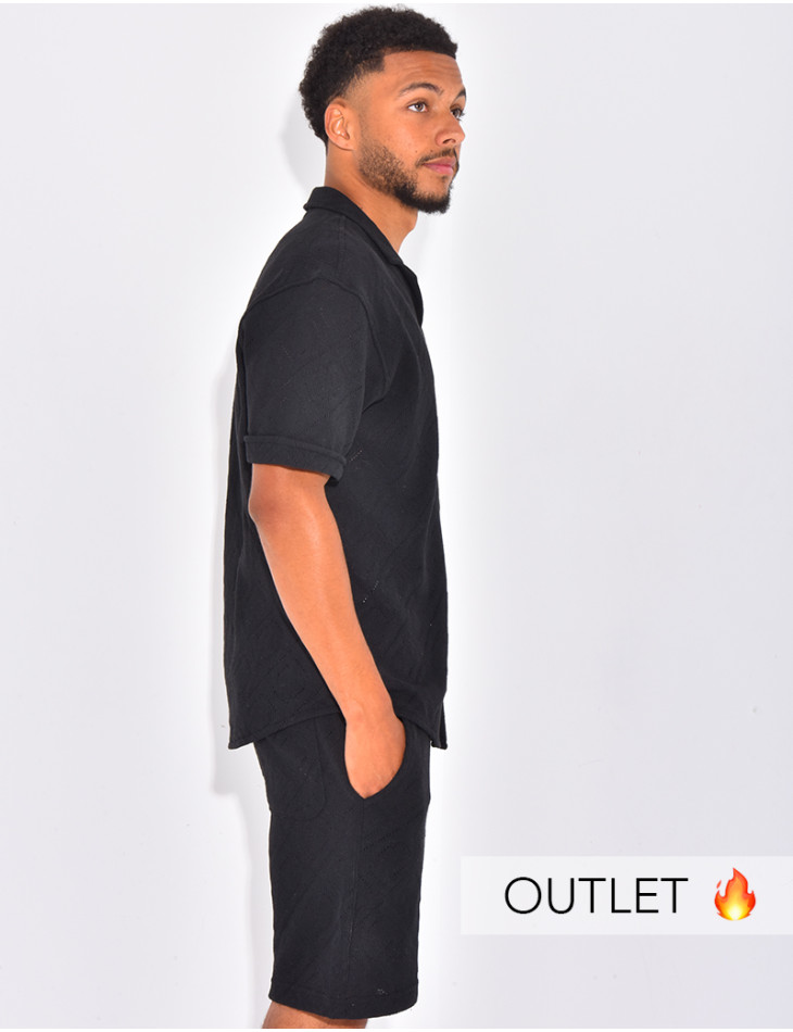 Ensemble ajouré short et chemise