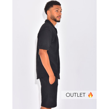 Ensemble ajouré short et chemise