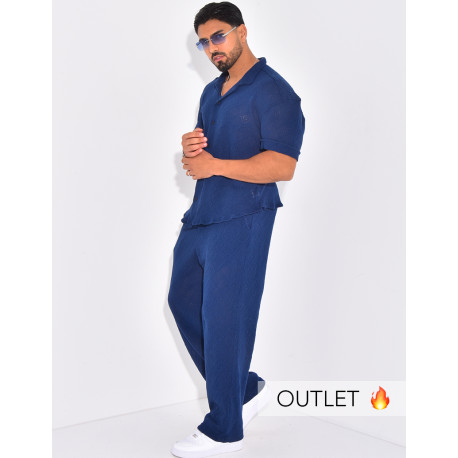 Ensemble ajouré pantalon et chemise
