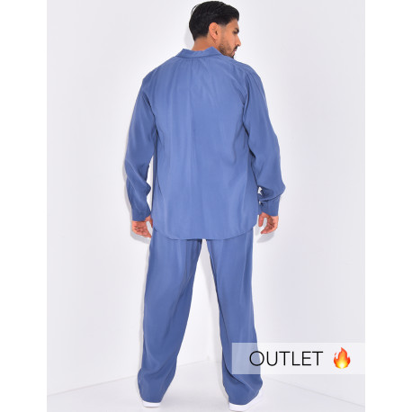 Ensemble pantalon et chemise uni