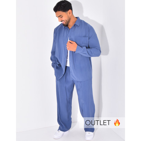 Ensemble pantalon et chemise uni
