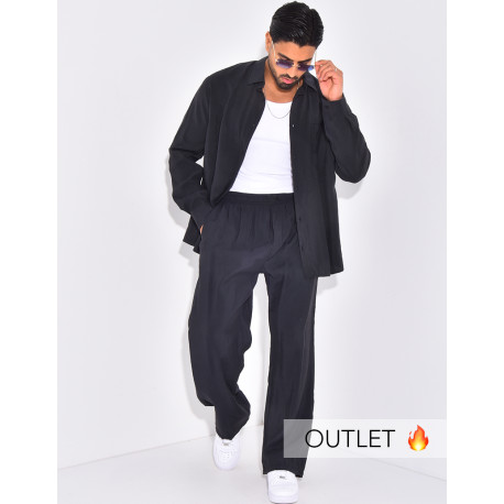 Ensemble pantalon et chemise uni