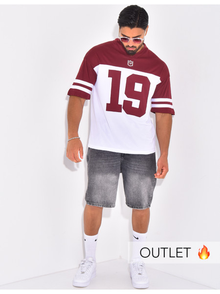 T-shirt nid d'abeille "19"