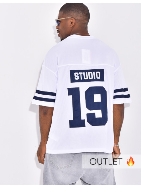 T-shirt nid d'abeille "19"