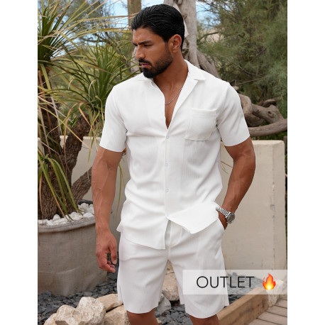 Ensemble short et chemise plissé
