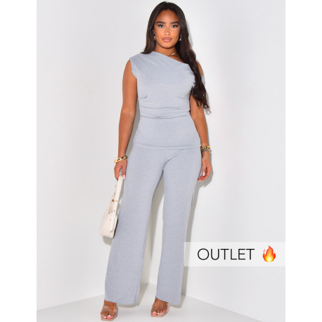 Ensemble top et pantalon côtelé