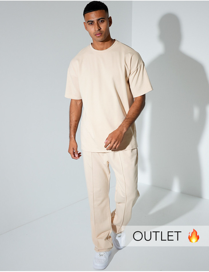 Ensemble uni pantalon à bande et t-shirt