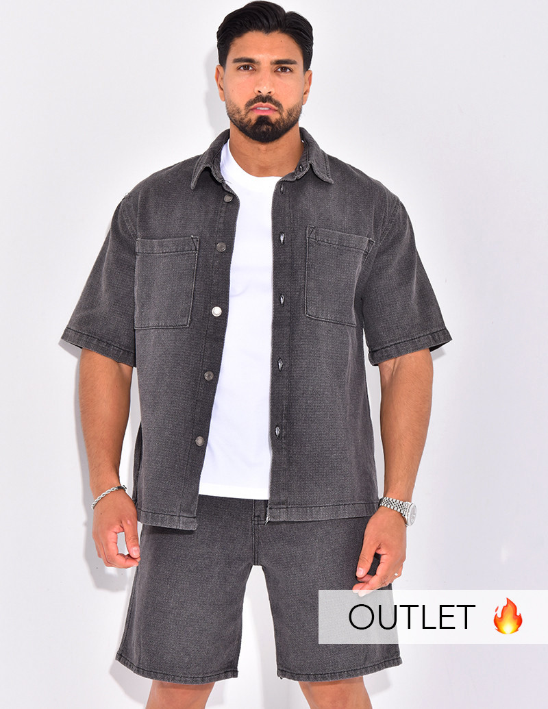 Ensemble en jeans short et...