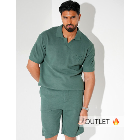 Ensemble nid d'abeille short et polo