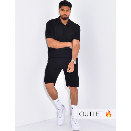 Ensemble nid d'abeille short et polo
