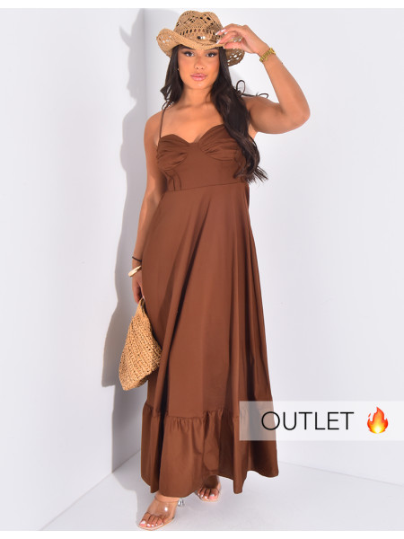 Robe longue à fines bretelles