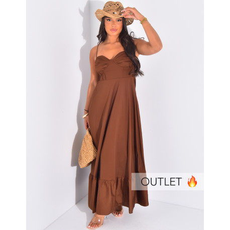 Robe longue à fines bretelles
