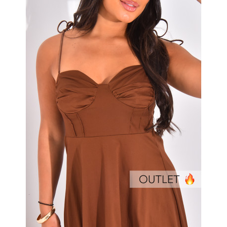 Robe longue à fines bretelles