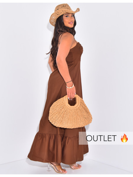 Robe longue à fines bretelles
