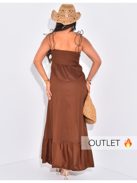 Robe longue à fines bretelles