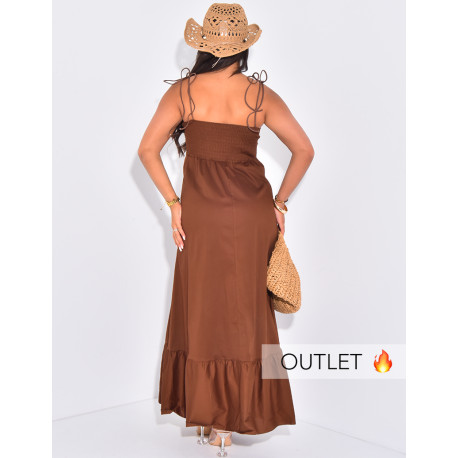 Robe longue à fines bretelles