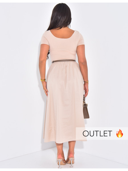 Robe t-shirt à jupe ample évasée