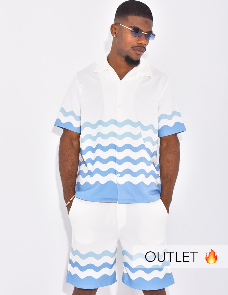 Ensemble short et chemise à...