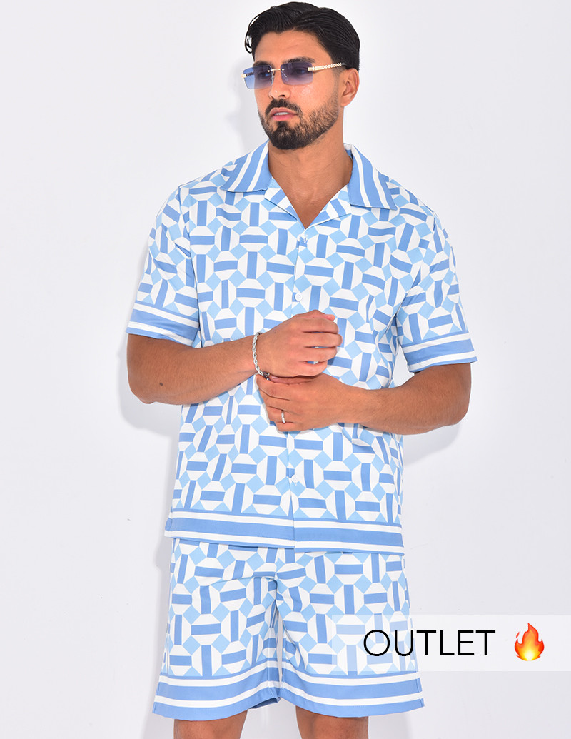 Ensemble short et chemise à...