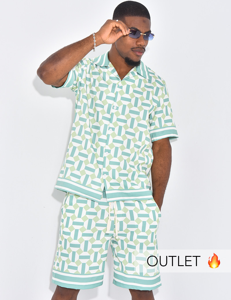 Ensemble short et chemise à...