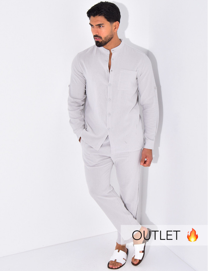 Ensemble en lin pantalon et chemise