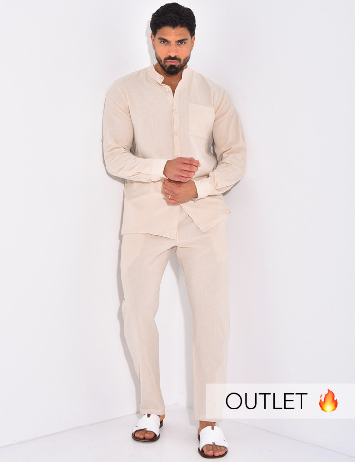 Ensemble en lin pantalon et chemise