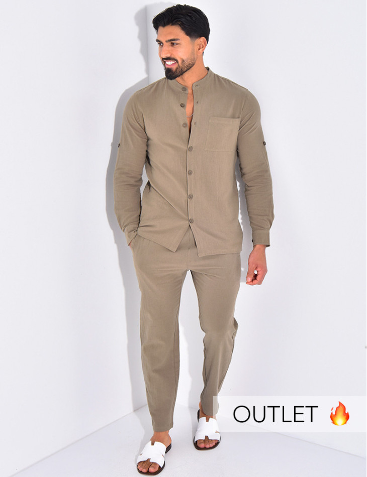 Ensemble en lin pantalon et chemise