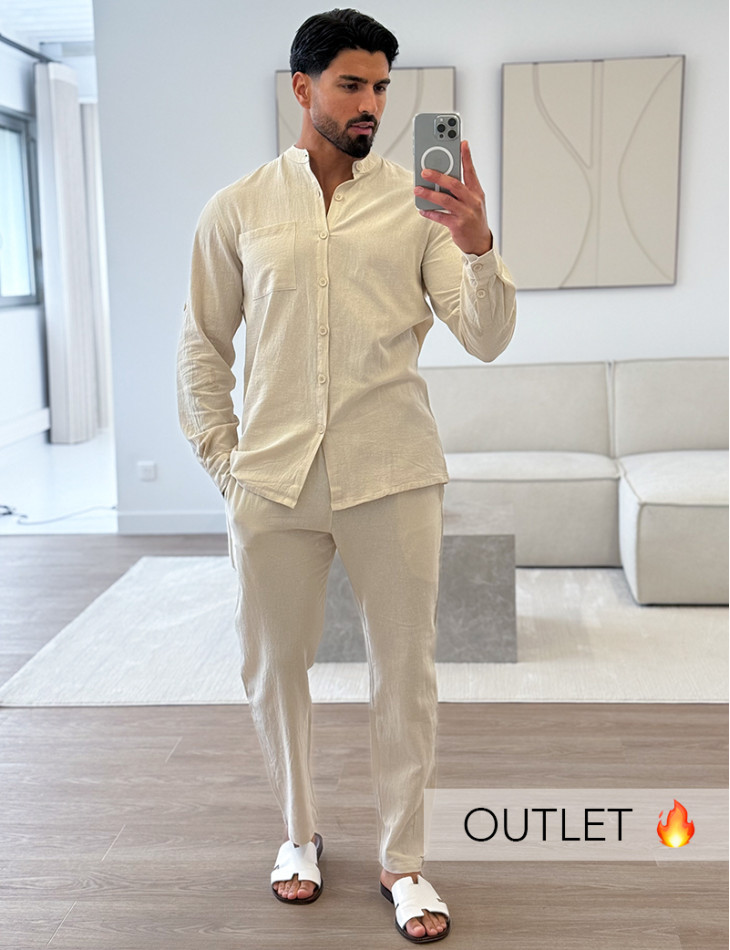 Ensemble en lin pantalon et chemise