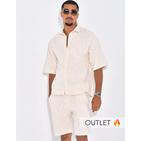 Ensemble texturé short et chemise
