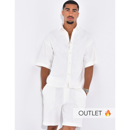 Ensemble texturé short et chemise