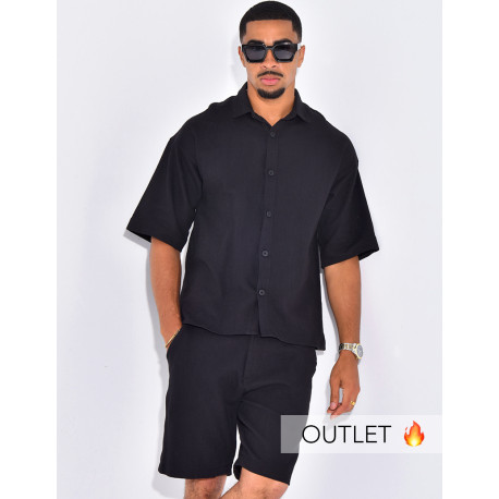 Ensemble texturé short et chemise