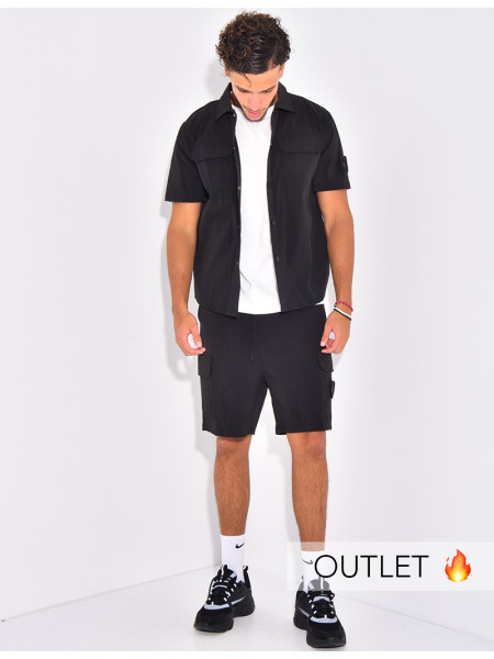 Ensemble short et chemise à poches