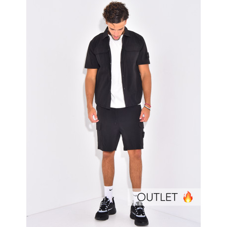 Ensemble short et chemise à poches