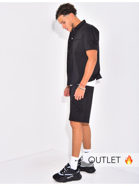 Ensemble short et chemise à poches