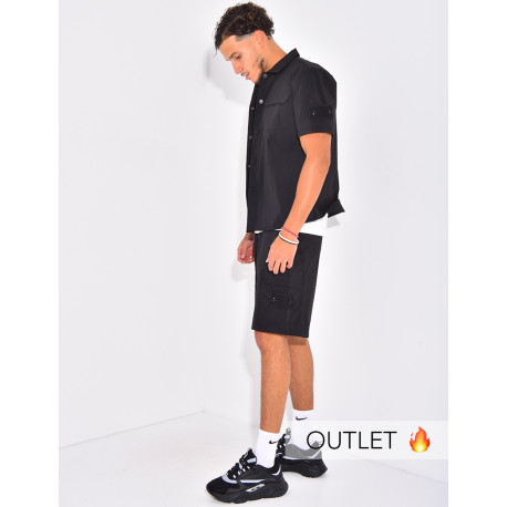 Ensemble short et chemise à poches