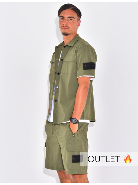 Ensemble short et chemise à poches