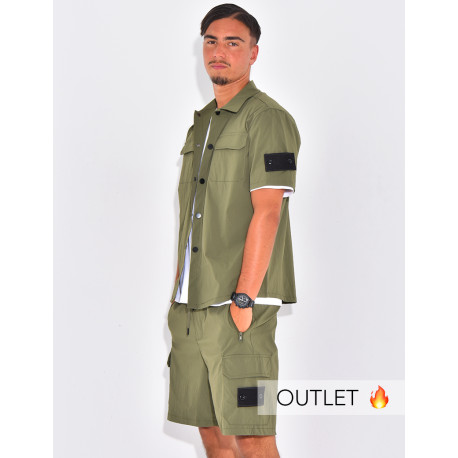 Ensemble short et chemise à poches