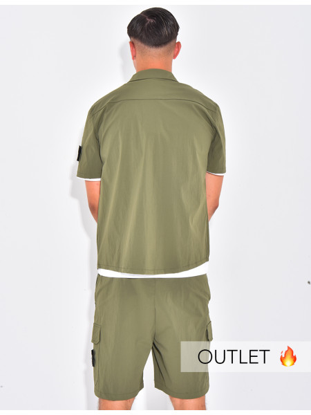 Ensemble short et chemise à poches