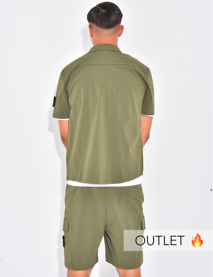 Ensemble short et chemise à poches