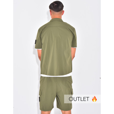 Ensemble short et chemise à poches