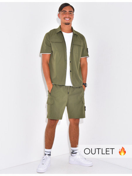 Ensemble short et chemise à poches