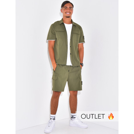Ensemble short et chemise à poches