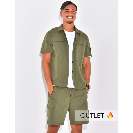 Ensemble short et chemise à poches