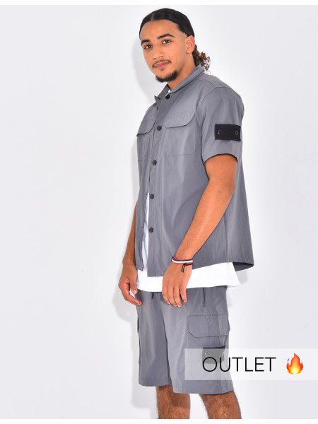 Ensemble short et chemise à poches