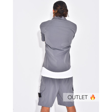 Ensemble short et chemise à poches