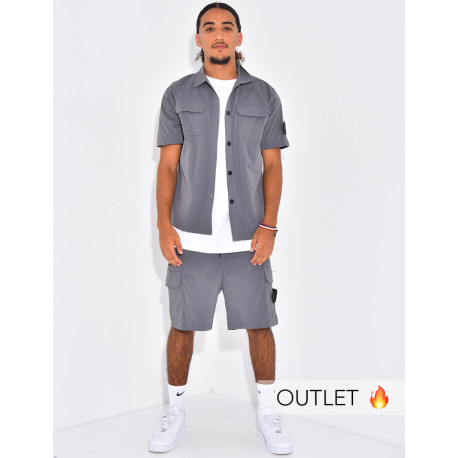Ensemble short et chemise à poches